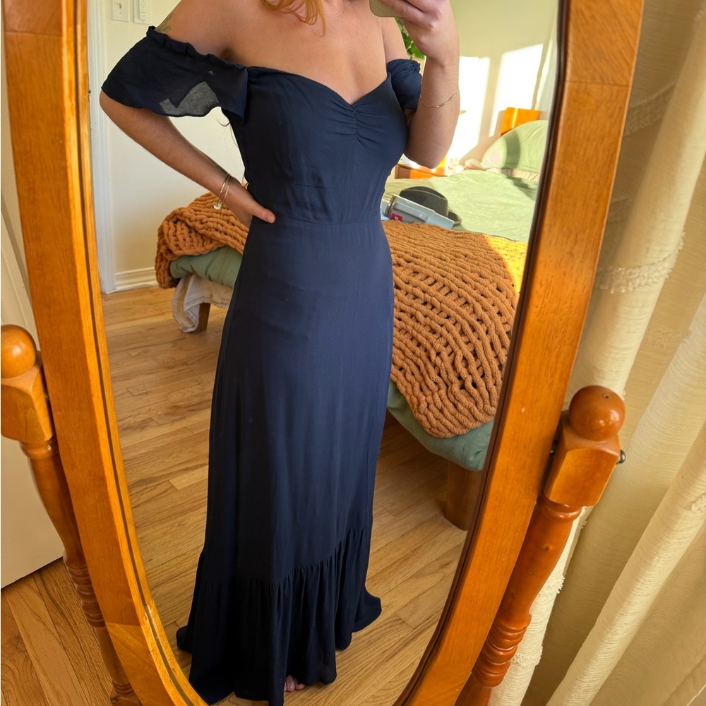 Reformation Butterfly Dress in Navy Size 2